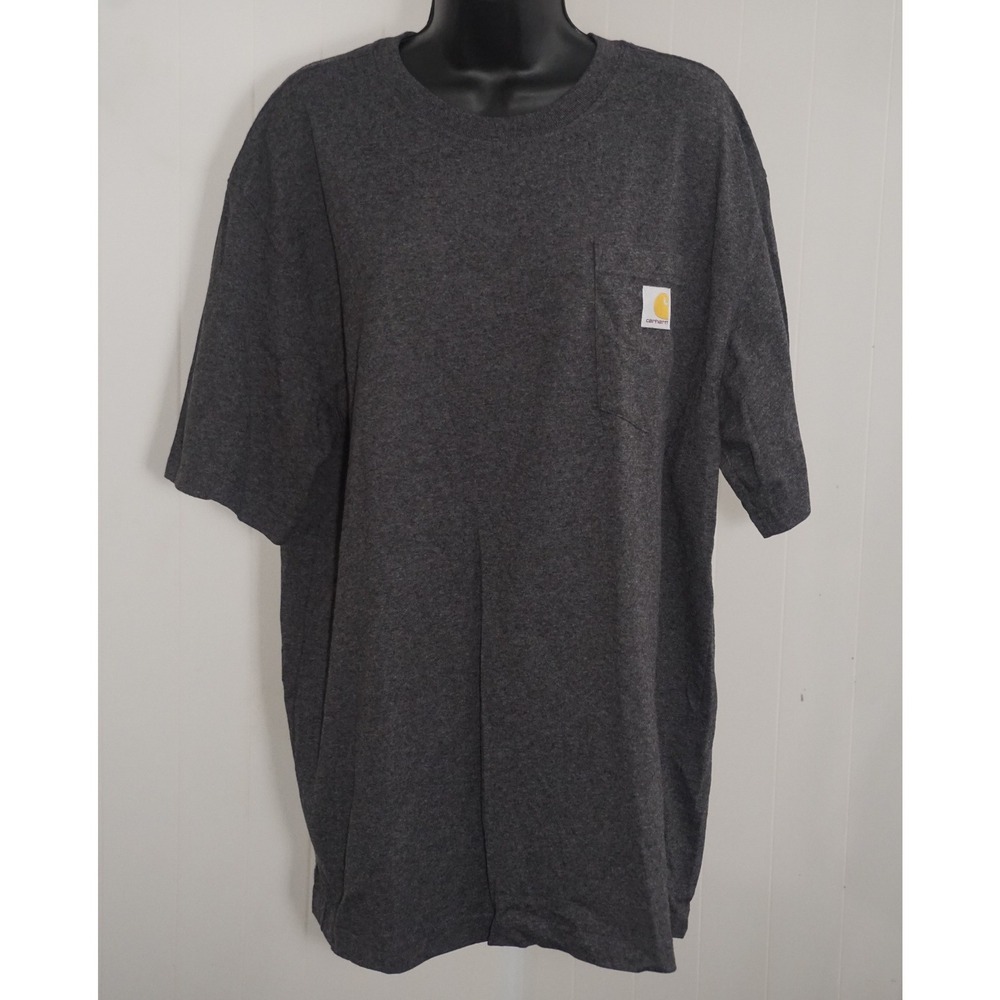 Carhartt Large Gray Cotton Blend Loose Fit Pocket T-Shirt K87-M